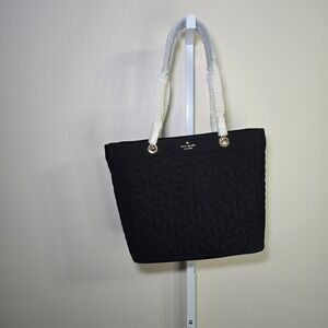 Kate Spade XL Tote‎ Bag KK074 Black (001) Quilted Spade Flower